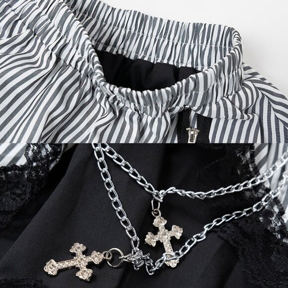 ACDC RAG W Cross Gothic Punk Skirt - Picture 6 of 7